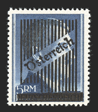 424-27, 1945 1M-5M Osterreich overprints cplt., o.g., n.h., very fine set each signed Klaus (Michel Va-d Ç1,150).