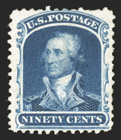 40-47, 1c-90c 1875 Reprints cplt., all with bright fresh colors, usual perforation flaws, some small faults, 24c reperforated at bottom, fine-very fine appearance overall a
presentable and collectable set of these scarce reprints each accompan