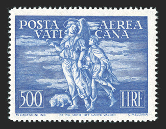 C16-17, 1948 250L-500L Tobias airpost cplt., o.g., n.h., very fine set (Sassone 16-17 Ç700).