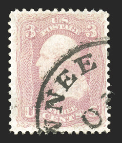 64, 3c Pink, used, nicely centered, bright Pink color, neat c.d.s. cancel, very fine 2010 PF certificate.