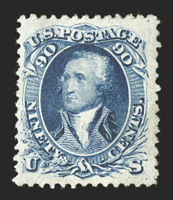 72, 90c Blue, nicely centered within large margins, strong rich color, slightly disturbed o.g., very fine 2004 PF certificate.