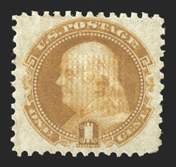 112, 1c Buff, exceptionally well centered within large margins, bright rich color, o.g., very lightly hinged, extremely fine 1993 PSE and 2003 PF certificates.