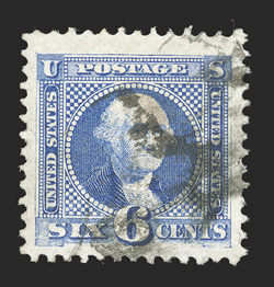 115, 6c Ultramarine, an impressively margined used example, boasting lavishly large margins all around which are most uncharacteristic of this value and being remarkably well
centered within them, strong color and fine impression on fresh white