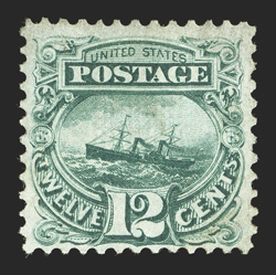 117, 12c Green, strong rich color and a crisp impression, large margins, part o.g., very fine 2000 APS certificate.