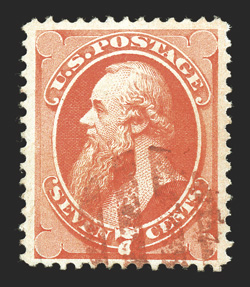 149, 7c Vermilion, handsome used single, well centered within uncommonly large margins, intense color on crisp white paper, red open grid cancel, extremely fine 1988 and 1991
PF certificates ex-Saadi.