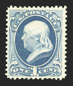 182, 1c Dark ultramarine, post office fresh, strong color and fine impression, pristine o.g., n.h., nearly very fine.