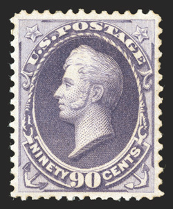 218, 90c Purple, exceptionally well centered, rich color, o.g., choice very fine 2004 PF and PSE certificates, as well as a 2007 PSE certificate (VF 80
$900.00).