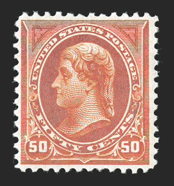 275a, 50c Red orange, distinctive fiery color, o.g., l.h., fresh and very fine.
