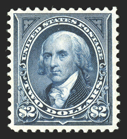 277a, $2.00 Dark blue, impressively rich color on bright white paper, well centered, o.g., lightly hinged, very fine 1993 PF certificate.