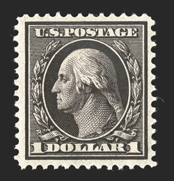 342, $1.00 Violet brown, nicely centered within large margins, deep color and impression, o.g., n.h., very fine 2010 PSE certificate.