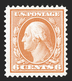 362, 6c Red orange on bluish paper, well centered and margined, fresh color, o.g., lightly hinged, very fine 1998 PF certificate.