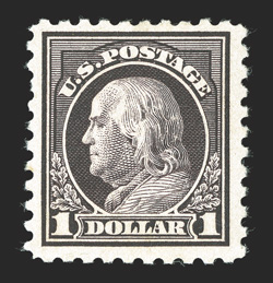 478, $1.00 Violet black, o.g., l.h., very fine 1994 PSE certificate.