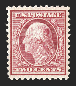 519, 2c Carmine, particularly well centered within large margins, bright and fresh, o.g., very lightly hinged, extremely fine 2000 PF certificate.