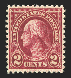 634A, 2c Carmine, Ty. II, post office fresh and well centered, intense color, o.g., n.h., very fine.