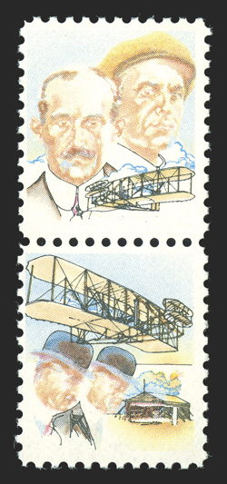 C92b, 31c Wright Brothers se-tenant pair, with ultramarine and black omitted, o.g., n.h., very fine 2009 PSE certificate.