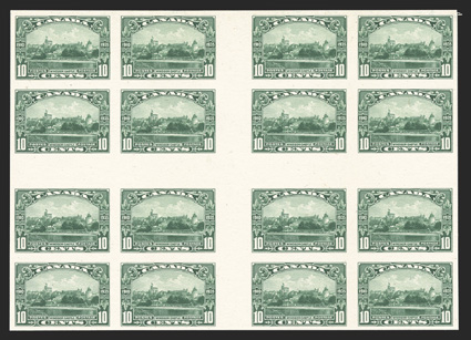 211P-215P, 1935 1c-10c Silver Jubilee, plate proofs on India, gutter blocks of sixteen mounted on card, an impressive and striking complete set of the five values that come in
gutter blocks, extraordinarily fresh, large margins, extremely fine