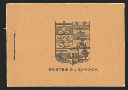 Unitrade BK4b 1922 Booklet of four panes of 105b, in French, complete booklet, with both the panes and the cover being quite fresh, very fine.