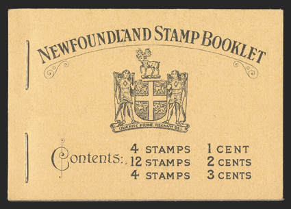 Unitrade BK2, 1932 Booklet of 183a, 185a (three) and 187c, complete booklet in exceptional condition, fresh stamps and covers, very fine and choice.