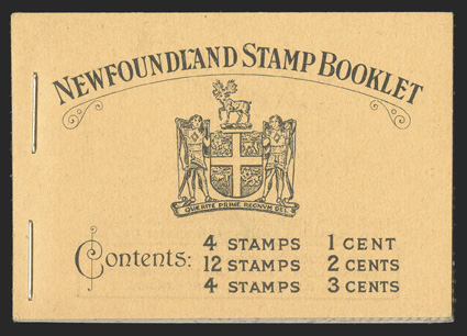 Unitrade BK2, 1932 Booklet of 183a, 185a (three) and 187c, another fresh complete booklet, well centered panes, very fine.