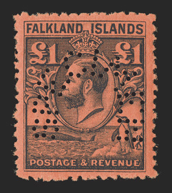 S.G., 116s-26s, 1929 ½p-£1 King George V, with perforated Specimen cplt., brilliantly fresh, o.g., never hinged, 5- with small internal closed tear, otherwise very
fine.