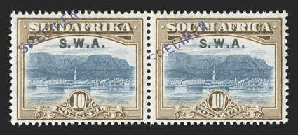 S.G. 58s-67s, 1927-30 ½p to 10- Views, horizontal pairs, with handstamped Specimen cplt., bright and fresh, o.g., most values never hinged, fine-very fine.