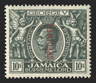 S.G. 78-89s, 1919-21 ½d-10- Pictorials, overprinted SPECIMEN cplt., 2- with a few short perfs. and 3- and 5- each with a small stained spot, otherwise fine-very fine (Scott
75-87s).