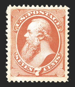 149, 7c Vermilion, impressive unused single, sporting lavishly large margins all around and being particularly well centered within them, sumptuously rich color on bright white
paper, extremely fine 1995 PF certificate.