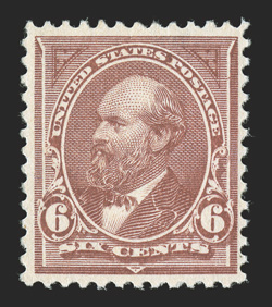 256, 6c Dull brown, rich color and sharp impression on fresh paper, o.g., n.h., very fine 1993 PF certificate for a block of four, this being the top left
stamp.