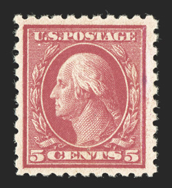 467, 5c Carmine error, bright and fresh, o.g., barest trace of hinging, very fine 2000 PF certificate.