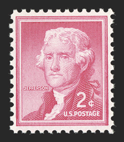 1033a, 2c Carmine rose, Silkote paper, o.g., n.h., extremely fine photocopy of 1999 PF certificate for a block of four, this being the top left stamp.