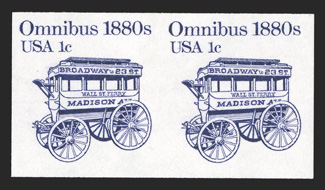 1897b, 1c Omnibus coil, imperforate, pair, o.g., n.h., very fine.