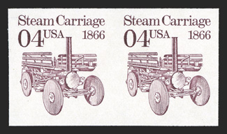 2451a, 04c Steam Carriage coil, imperforate, pair, o.g., n.h., extremely fine.