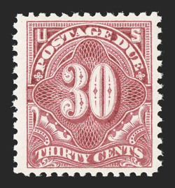 J36b, 30c Pale rose, well centered within wide margins, bright fresh color, o.g., n.h., choice very fine 2010 PF certificate (VF-XF 85).