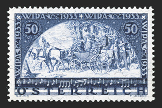 B110a, 1933 50g WIPA on granite paper, excellent centering, bright and fresh, o.g., n.h., very fine 2010 PF certificate (Michel 556A Ç750).