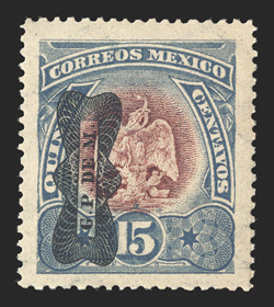 516, 1916 15c Lavender and claret, with Corbata overprint, well centered, o.g., never hinged, very fine a choice example of this elusive stamp 2011 Mepsi
certificate.