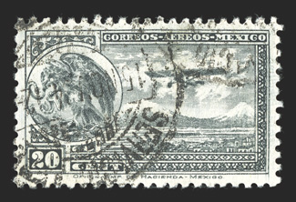 C62a, 1934 20c Slate error of color, used, well centered, fresh color, very fine only 180 printed.