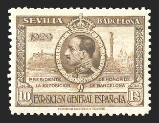 345-57, C6-11, E2, 1929 Seville and Barcelona Exhibitions cplt., fresh mint set, o.g., n.h., fine-very fine.