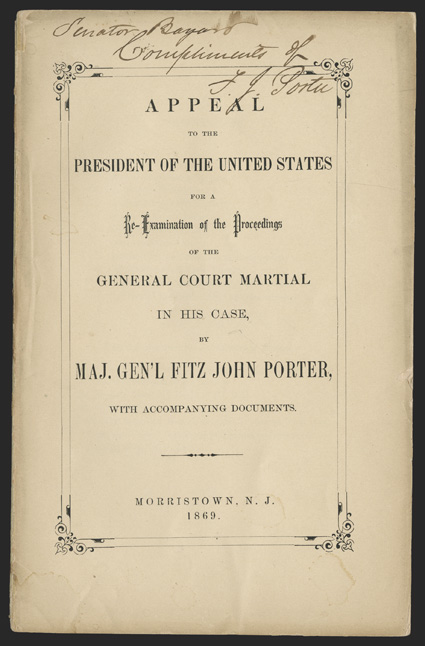 Porter, Fitz John Union general (1822-1901) after successfully commanding a corps in the Peninsular Campaign, he served under Maj. Gen. John Pope at Second Bull Run, where he
was roundly defeated by James Longstreet court-martialed for insubord