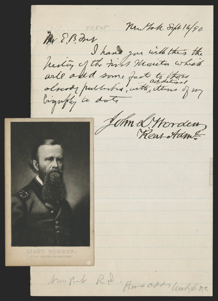 USS Monitor: John L. Worden American naval officer (1818-97) commanded the USS Monitor in the first great battle of ironclad warships at Hampton Roads, and was temporarily
blinded by a Confederate shell after the war, was superintendent of
