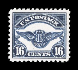 C5, 16c Dark blue, outstanding centering within uncommonly large margins, deep luxuriant color and a highly detailed impression on pristine white paper, flawless o.g., n.h.,
extremely fine 2001 PF certificate and a 2002 PSE certificate (XF-Supe