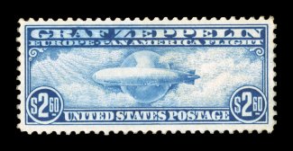 C13-15, 65c-$2.60 Graf Zeppelins cplt., nicely centered, 65c o.g., other two regummed, $2.60 with small thin and crease, very fine appearance.