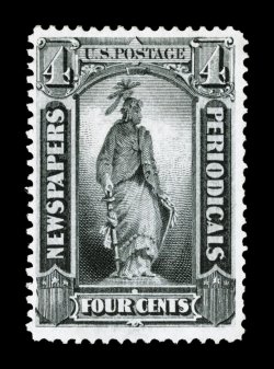 PR35, 4c Gray black special printing, without gum as issued, rich fresh color, nicely centered, very fine 1992 PF certificate.