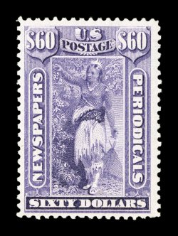 PR79, $60.00 Purple, outstanding color that is especially rich and vibrant, large margins, o.g., barest trace of a hinge mark, very fine 1987 PF certificate (never hinged by
omission).