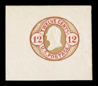 U42, 12c Red and brown on buff, mint cut square, full corner measuring a generous 49x42mm, quite fresh, extremely fine.
