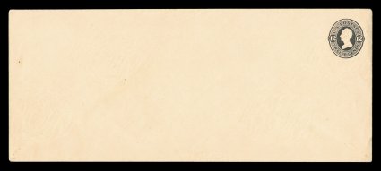 U95, 12c Plum on cream, die 40, size 25, knife 122, wmk. 1, large mint entire, being the scarcer largest size entire, quite fresh and clean with only a trace of edge wrinkles
endemic to this large size, strong embossing, choice very fine an esp