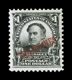 237, $1.00 Black, uncharacteristically well centered within large margins, strong color and impression on fresh paper, full clean o.g., lightly hinged, extremely fine 1983 PF
certificate.
