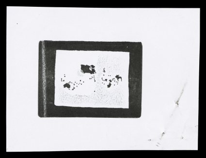 1898 2c Imperial Penny Postage, typographed die proof for the carmine British Possessions, in black on glazed surfaced white paper measuring 98x73mm, uncleared showing the full
die block surrounding, referred to on the accompanying certificate as