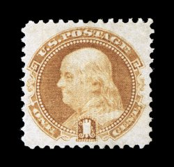 112, 1c Buff, well centered and margined, warm color, o.g., choice very fine 1980 PF certificate.