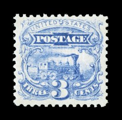 114, 3c Ultramarine, nicely centered within large margins, fresh color and paper, o.g., never hinged, very fine 1998 PF certificate.