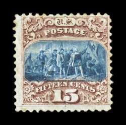 118, 15c Brown and blue, Ty. I, very scarce mint example, strong colors, large part o.g., small faults, fine appearance 2007 PF certificate.